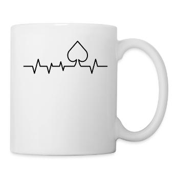Ace of Spades - Heartbeat Poker T-Shirt - Mug - white - Right
