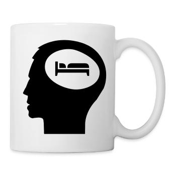 Nur Schlafen im Kopf; Müde - Mug blanc - blanc - Droite