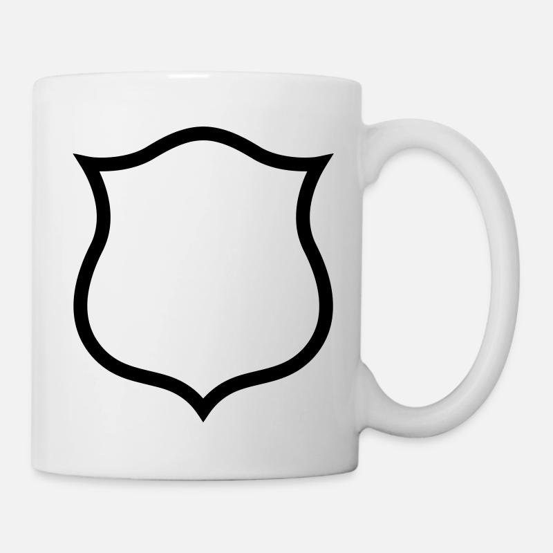 Form Symbol Quadratisch Oval Rund Fertigen Passt - Tasse - Weiß