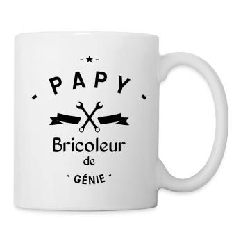 Papy bricoleur de genie - Mug blanc - blanc - Droite