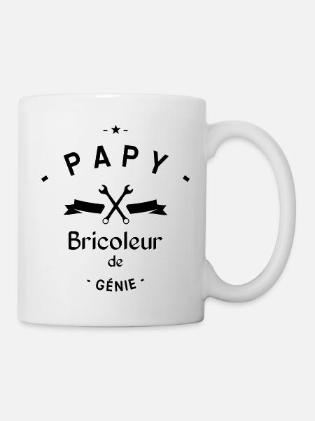 Papy bricoleur de genie - Mug blanc - blanc