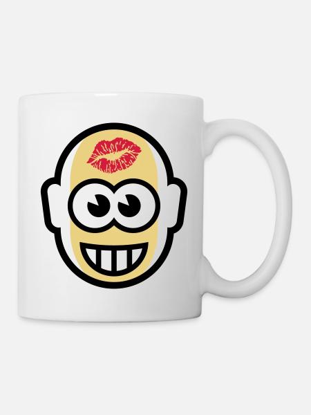 Baldy With Kiss On Forehead (3C) - Mug - white