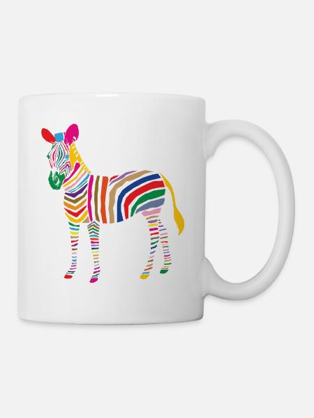 A Touch of Madness - Zebra - Color your Life ! - Mug blanc - blanc