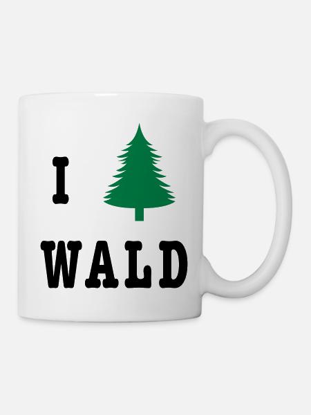 I love Wald - Tasse - Weiß