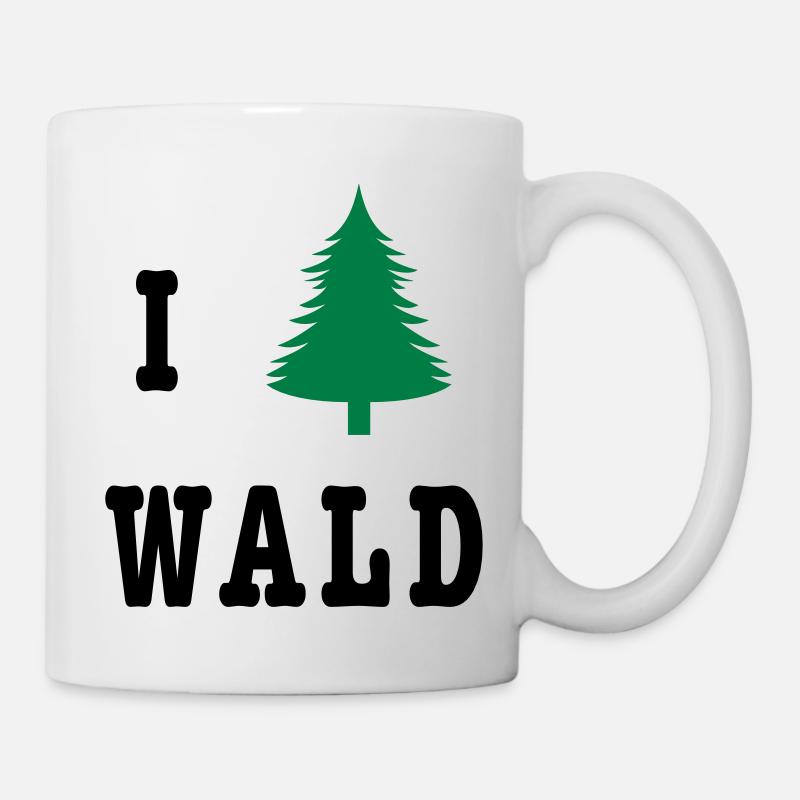 I love Wald - Tasse - Weiß