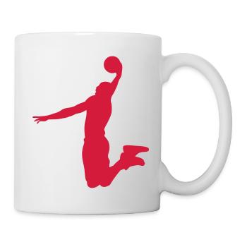 basketballeur basket joueur dunk - Mug blanc - blanc - Droite