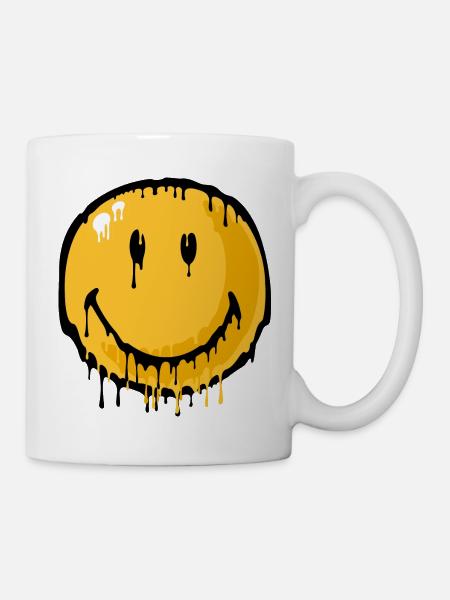 Smiley drip - Tasse - Weiß