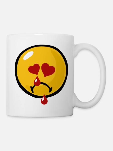 Smiley Sadness Heartbroken - Mug - white