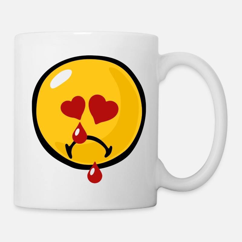 Smiley Sadness Heartbroken - Mug - white