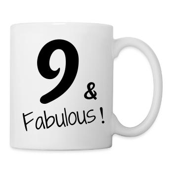 9 / Birthday / Sport / Geburtstag / neun - Tasse - Weiß - Rechts