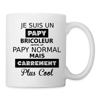 Papy bricoleur - Tasse - Weiß - Rechts