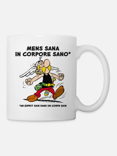 Asterix - A Healthy Mind in a Healthy Body - Mug - white