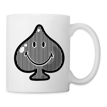 Smiley Spades Stripes - Mug blanc - blanc - Droite