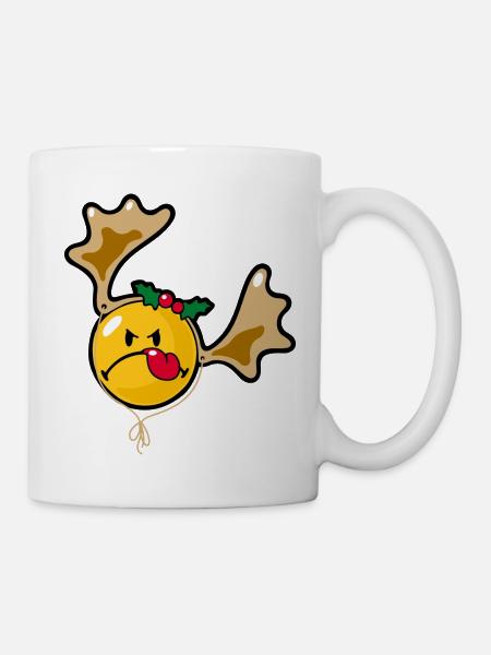 Smiley Christmas Bad Mood - Mug - white