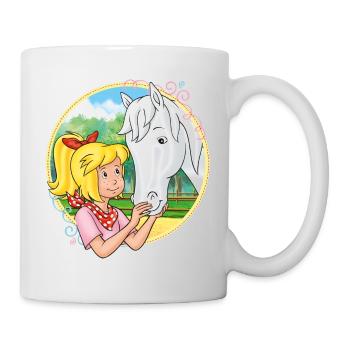 Bibi und Tina 'Bibi streichelt Sabrina' - Tasse - Weiß - Rechts