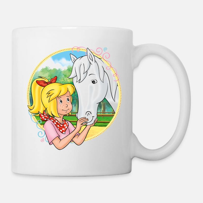 Bibi und Tina 'Bibi streichelt Sabrina' - Tasse - Weiß