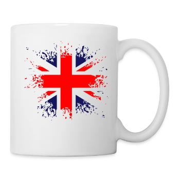 Great Britain Flag Klecks Union Jack Oxford UK - Mug - white - Right