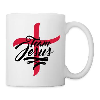 kreuz symbol team crew freunde jesus christus cool - Tasse - Weiß - Rechts