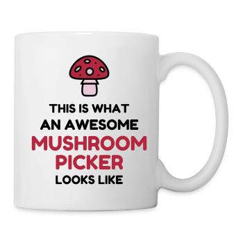 Mushroom / Champignon / Pilz / Picking - Mug - white - Right