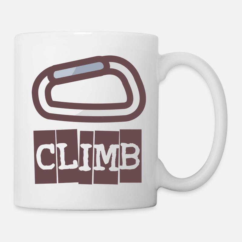 climb - Geschenk für Kletterer Bouldern klettern - Tasse - Weiß