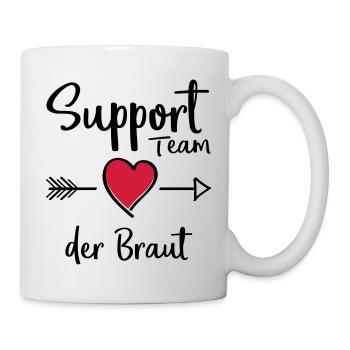 support team der braut - Tasse - Weiß - Rechts