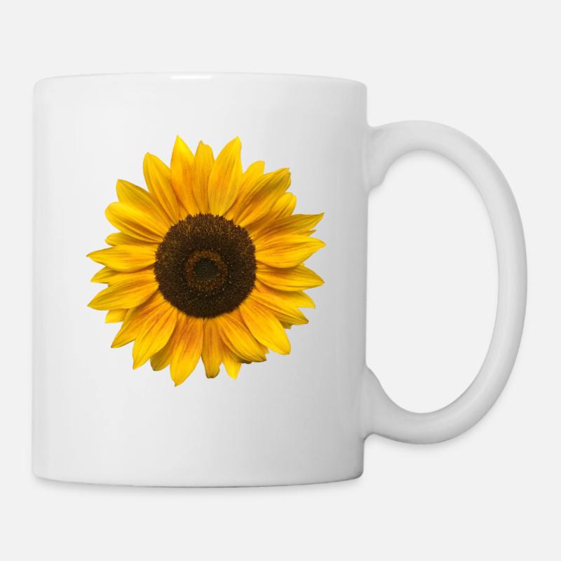 Tournesol (Fleur / Floraison / Soleil) - Mug blanc - blanc