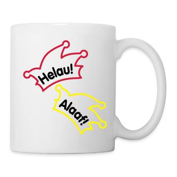 Narrenkappe / Helau / Alaaf - Tasse - Weiß - Rechts