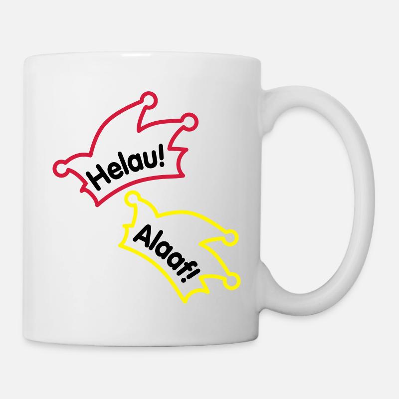 Narrenkappe / Helau / Alaaf - Tasse - Weiß