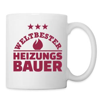 Heizungsbauer - Tasse - Weiß - Rechts