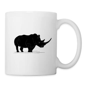 Rhinocéros noir - Mug blanc - blanc - Droite