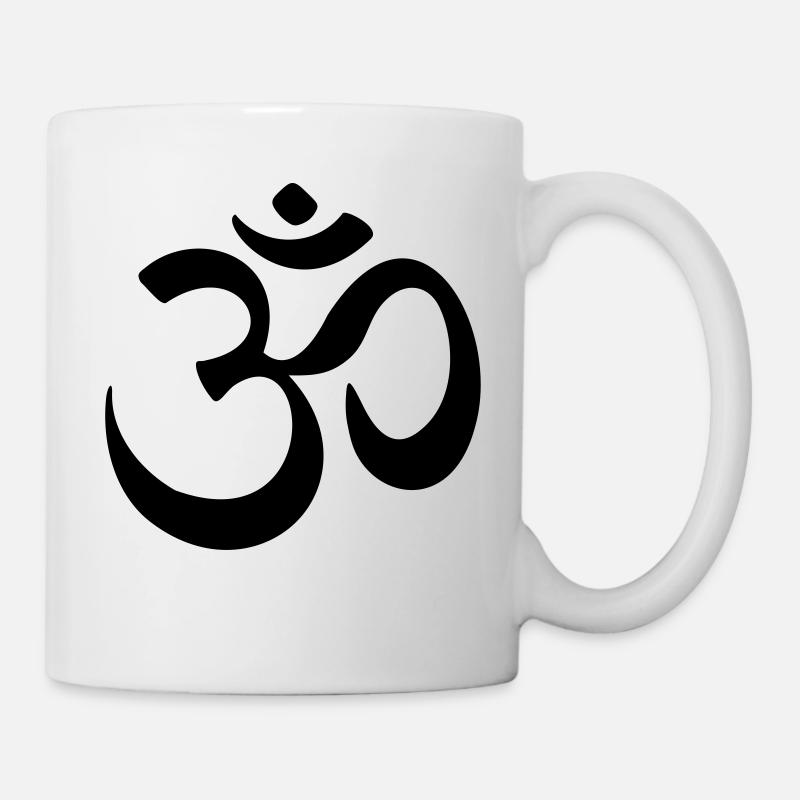 original OM von Hand geschrieben Mantra Urklang om - Tasse - Weiß