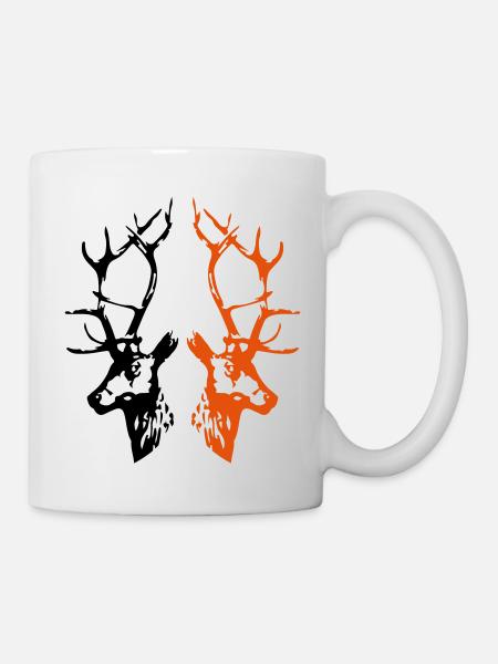 hirsche - Tasse - Weiß