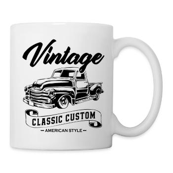 Vintage Classic Car - Tasse - Weiß - Rechts