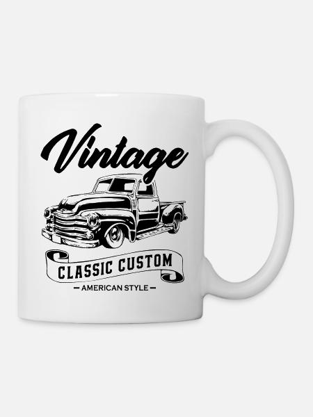 Vintage Classic Car - Tasse - Weiß