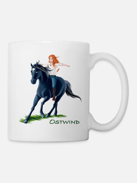 Ostwind Mika und Ostwind beim Reiten - Tasse - Weiß