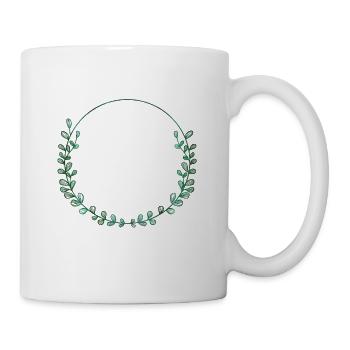 simpel_green_wreath - Tasse - Weiß - Rechts
