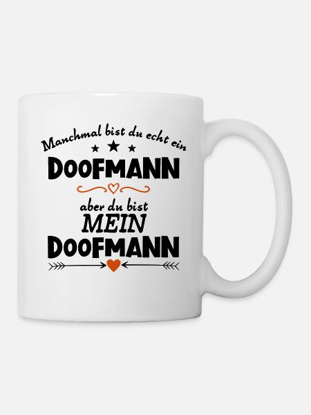 Valentinstag Doofmann Liebe Ehe Romantisch - Tasse - Weiß
