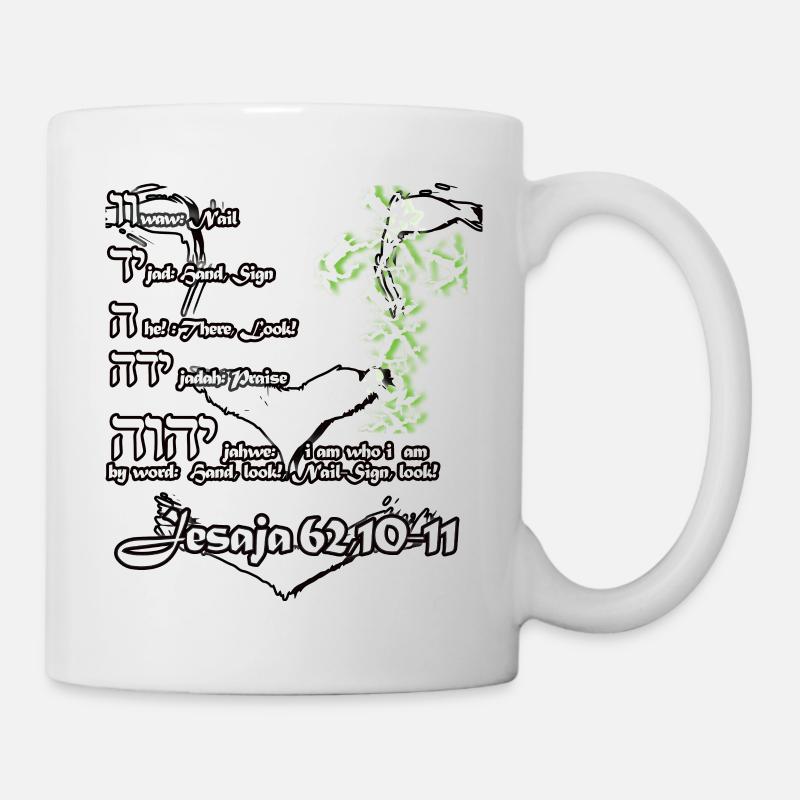 Yahweh Jeshua Lion Cross - Mug - white