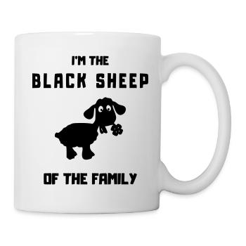Mouton noir de la famille - mouton noir - Mug blanc - blanc - Droite