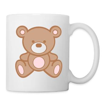 Teddy Bär - Comic Teddybär - Tasse - Weiß - Rechts
