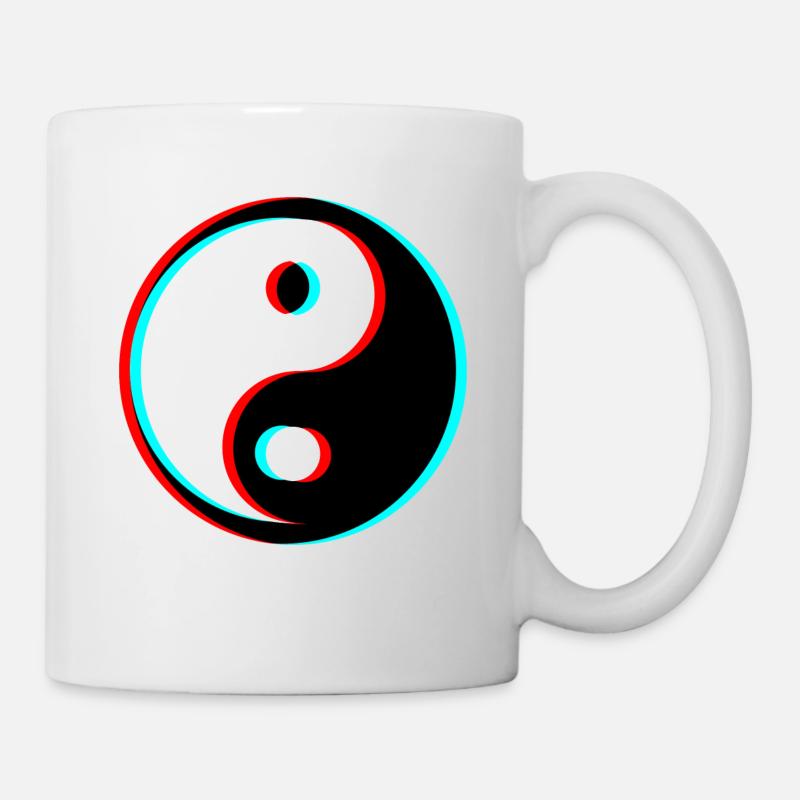 Yin Yang 3d Effect Filter tik tok peace - Tasse - Weiß