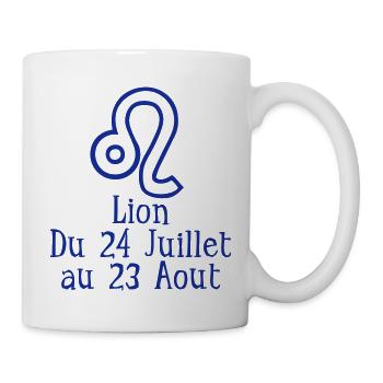 signe astrologique lion 24 juillet 23 aout - Mug blanc - blanc - Droite