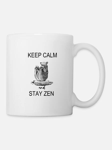 ours keep calm and stay zen - Mug blanc - blanc