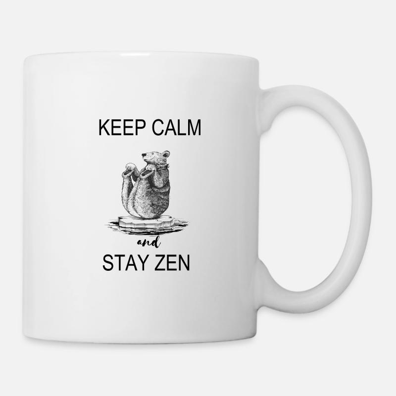 ours keep calm and stay zen - Mug blanc - blanc
