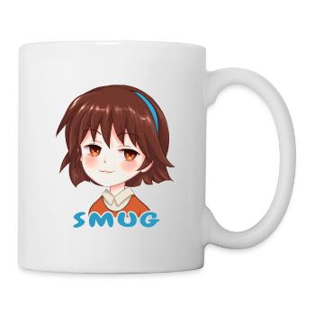 Smug Face Cute Anime Girl gift for Otaku fan - Mug - white - Right