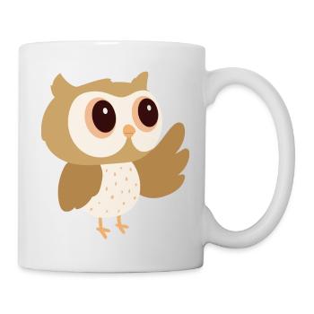Chouette douce - Mug blanc - blanc - Droite