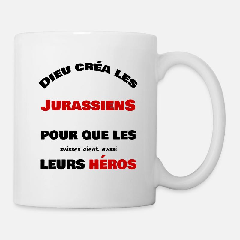 Dieu créa le jurassiens - Mug blanc - blanc