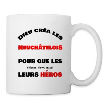 Dieu créa a Neuchâtelois - Mug blanc - blanc - Droite