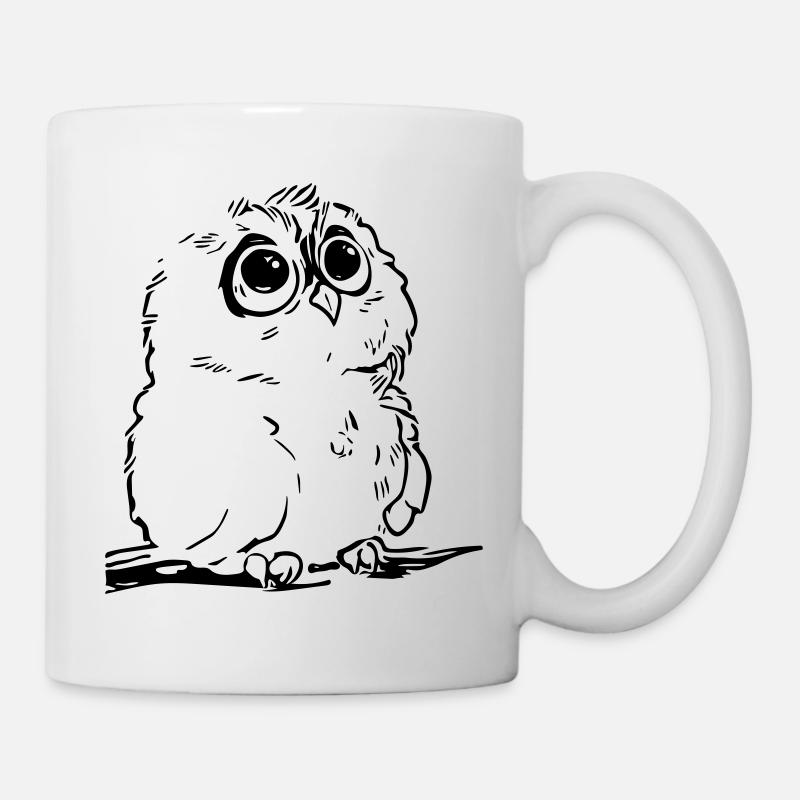 Niedliche Eule - Tasse - Weiß