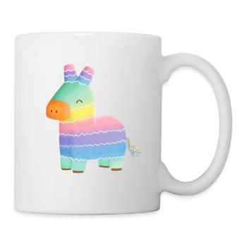 Cute Pastel Rainbow Pinata Donkey - Mug - white - Right